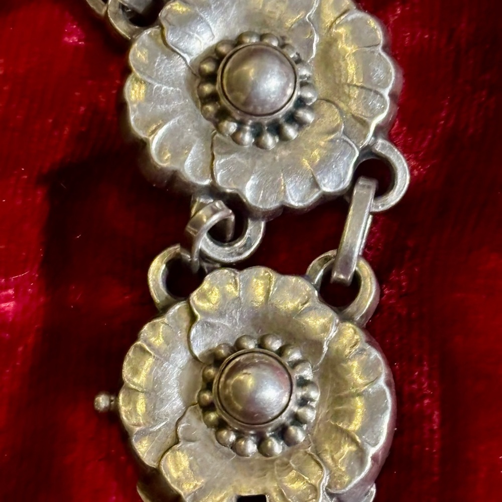 Rare Georg Jensen Sterling Silver “Blossom” Bracelet 1940’s. Trade 4 rose gold! - Picture 7 of 16
